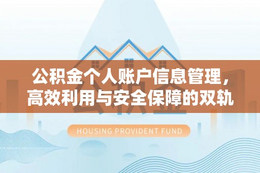 管理公积金个人账户信息管理，高效利用与安全保障的双轨并行