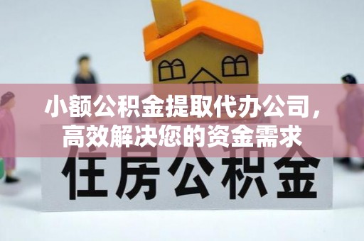 管理小额公积金提取代办公司，高效解决您的资金需求