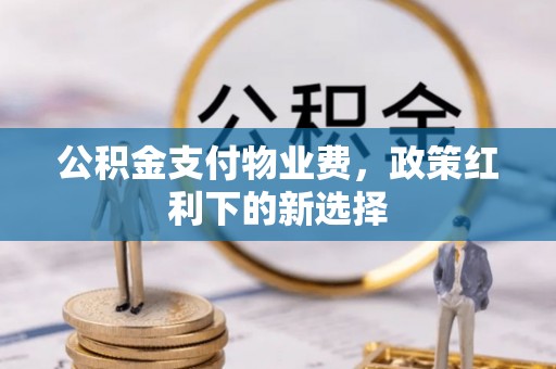 管理公积金支付物业费，政策红利下的新选择