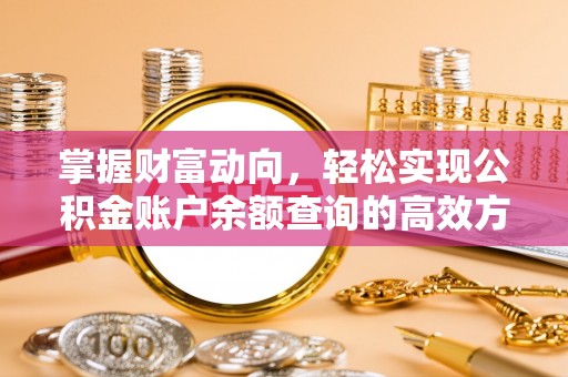 管理掌握财富动向，轻松实现公积金账户余额查询的高效方式