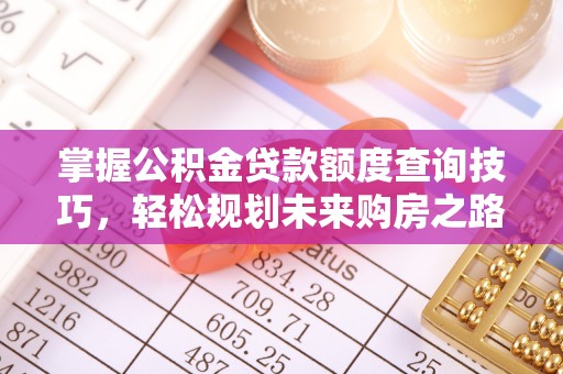管理掌握公积金贷款额度查询技巧，轻松规划未来购房之路