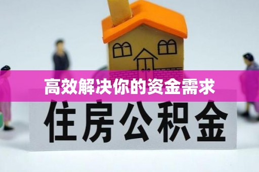 管理高效解决你的资金需求