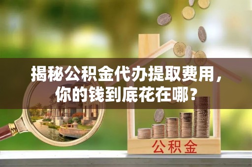 管理揭秘公积金代办提取费用，你的钱到底花在哪？