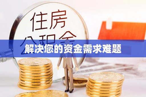 管理解决您的资金需求难题