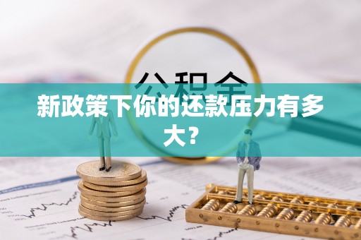 管理新政策下你的还款压力有多大？